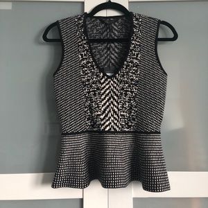 NWT BCBG Maxazria Knit Peplum Top